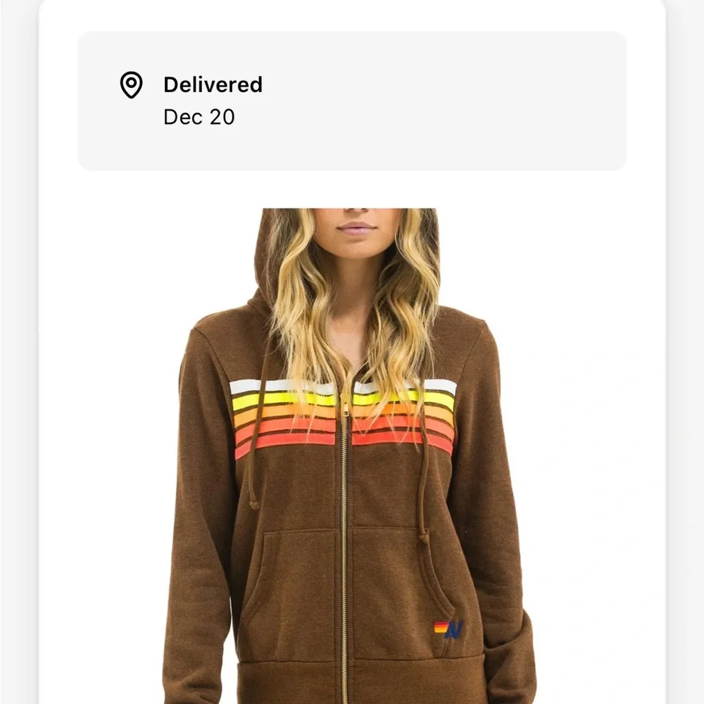 Aviator Nation Hoodie New Without Tags Medium 
brown Neon - Picture 2 of 12
